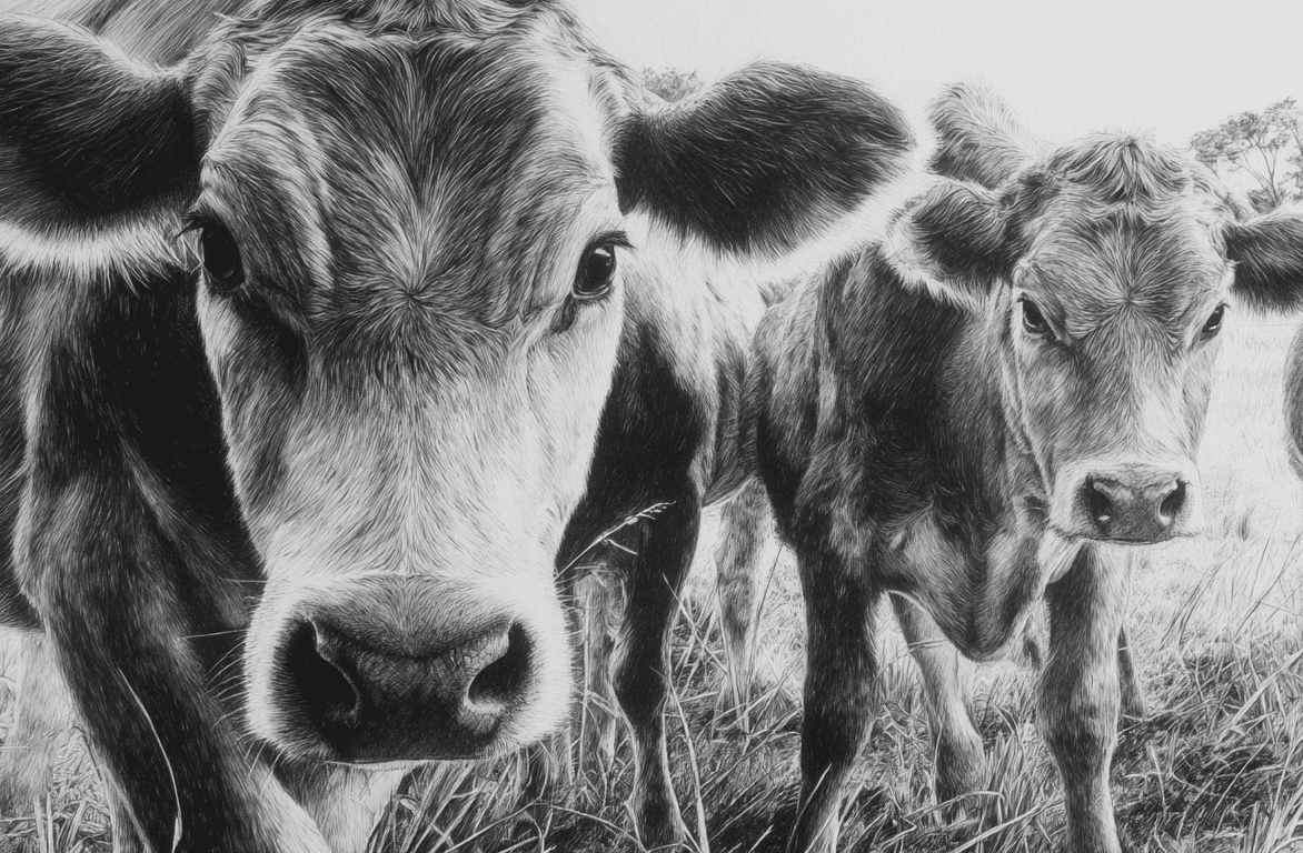 Vacas Jersey de libre pastoreo en pradera natural